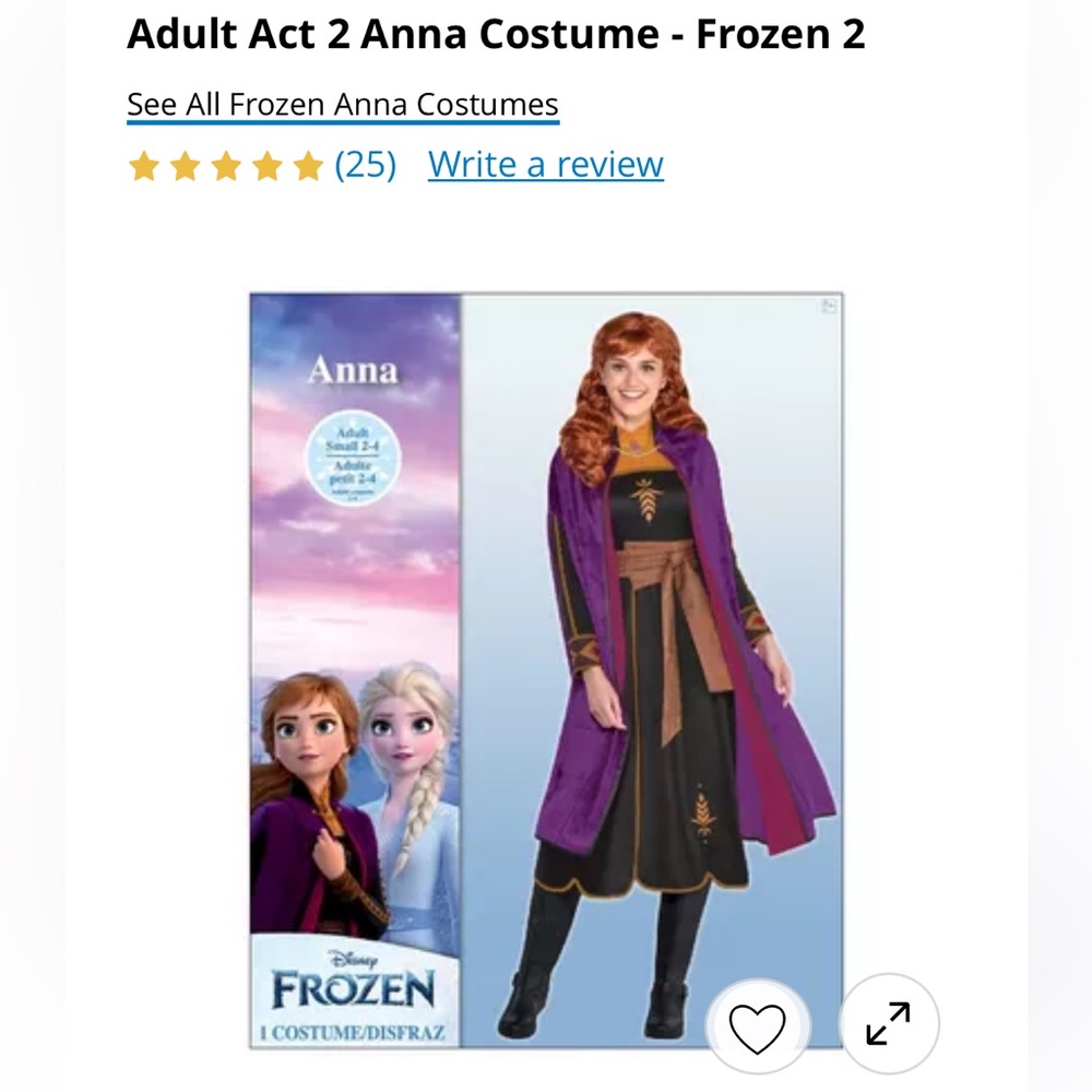 Party City Purple and Black Anna Costume Dress